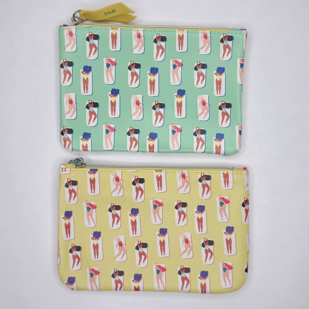 2 Ipsy  Makeup Bag people sunbathing